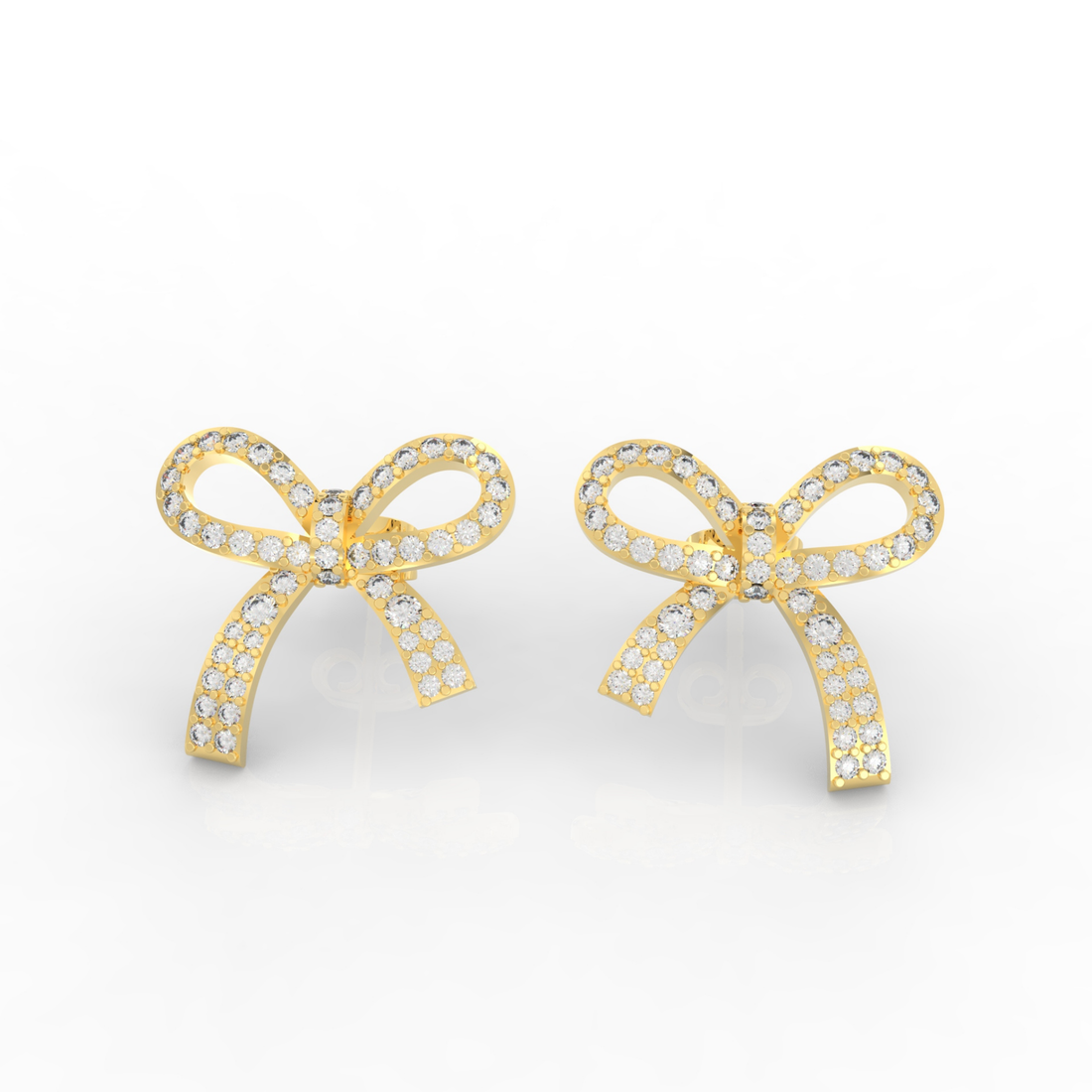 Art Deco Bow Shape Cocktail Party wear Earrings, Hallmarked 925 Sterling Silver
