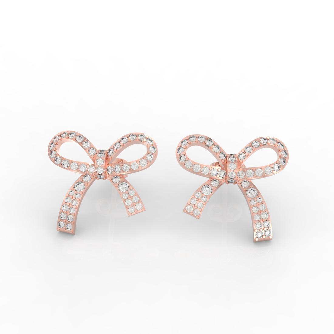 Art Deco Bow Shape Cocktail Party wear Earrings, Hallmarked 925 Sterling Silver