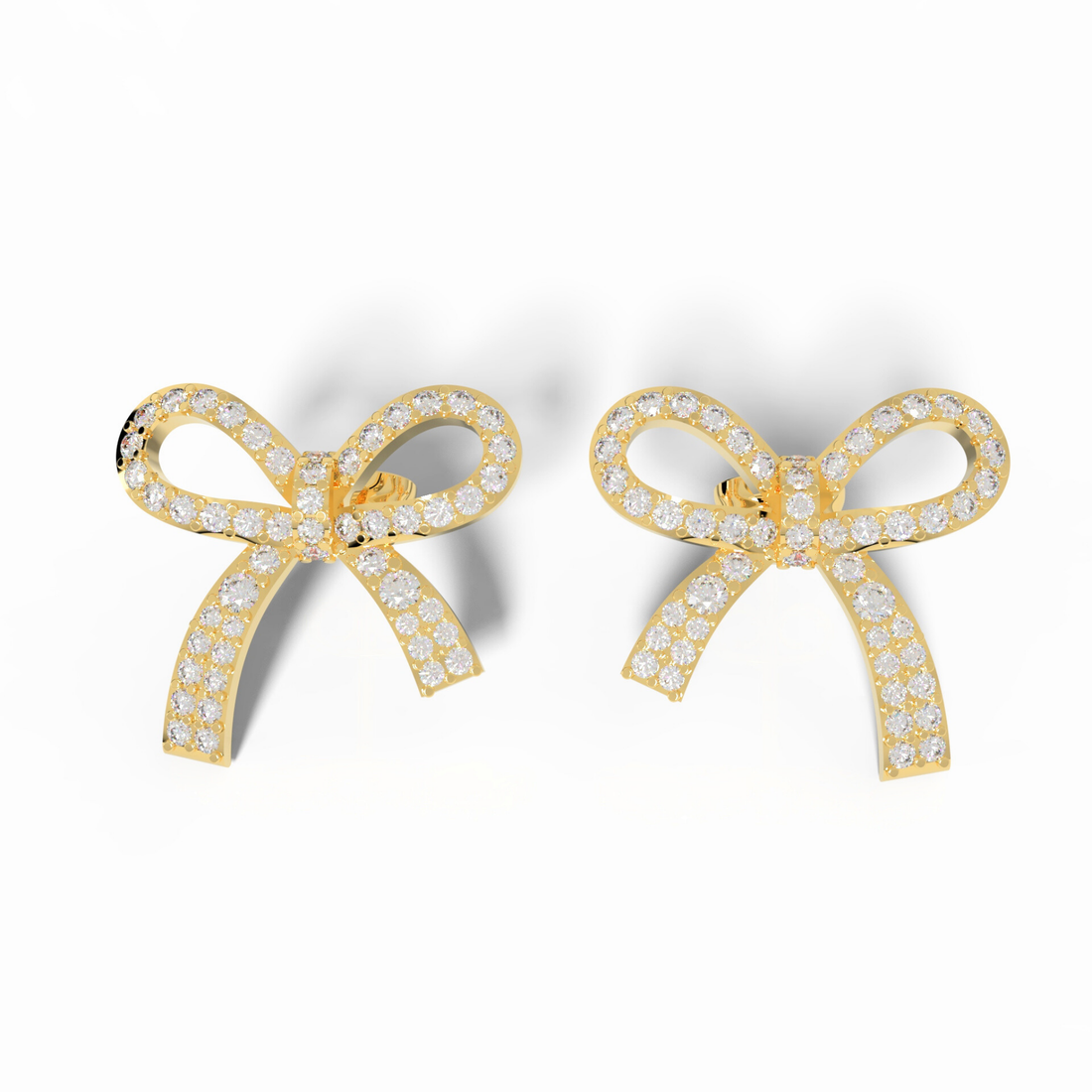 Art Deco Bow Shape Cocktail Party wear Earrings, Hallmarked 925 Sterling Silver