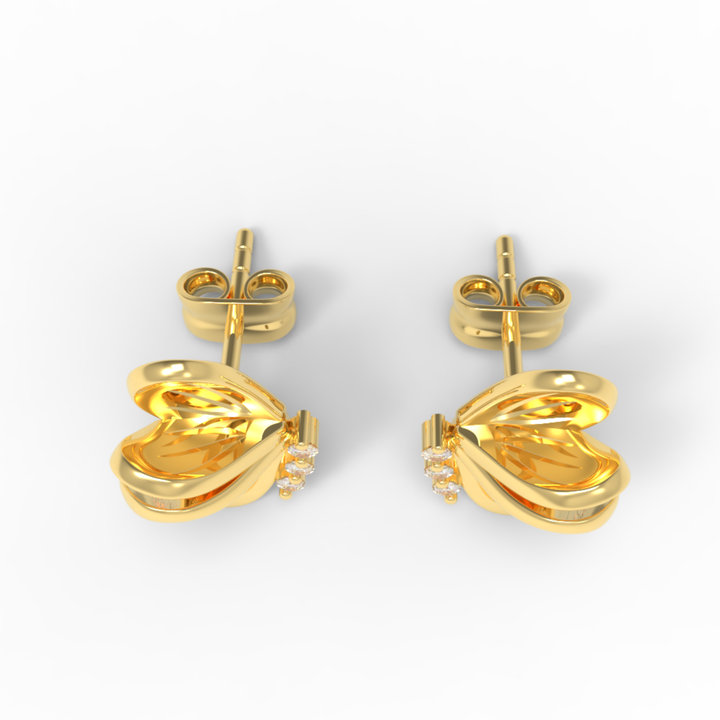 Beautiful Butterfly wings Studs For Her, Hallmarked 925 Sterling Silver