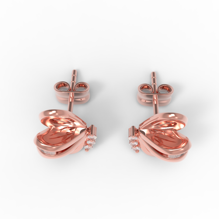 Beautiful Butterfly wings Studs For Her, Hallmarked 925 Sterling Silver