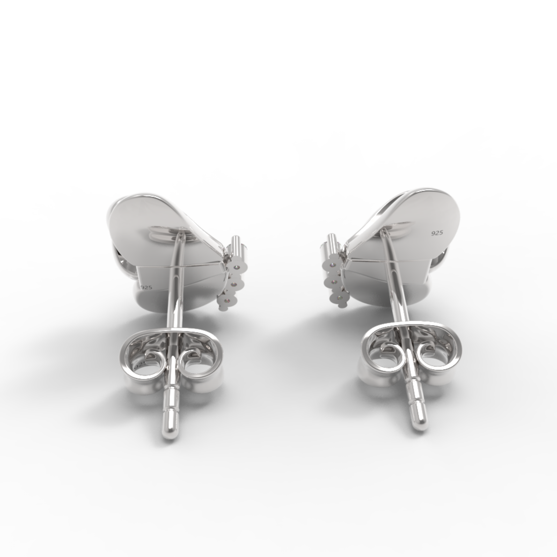 Beautiful Butterfly wings Studs For Her, Hallmarked 925 Sterling Silver