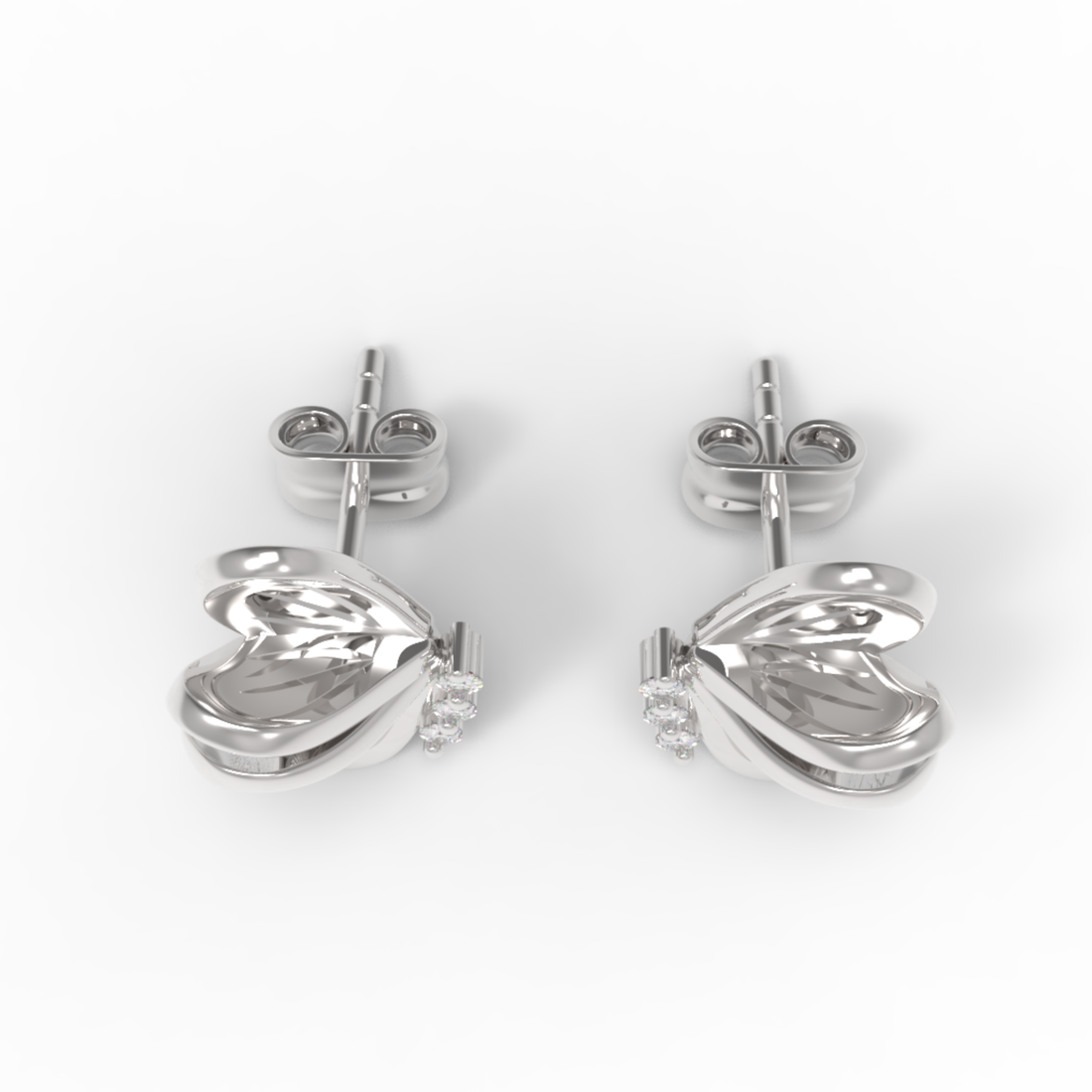 Beautiful Butterfly wings Studs For Her, Hallmarked 925 Sterling Silver