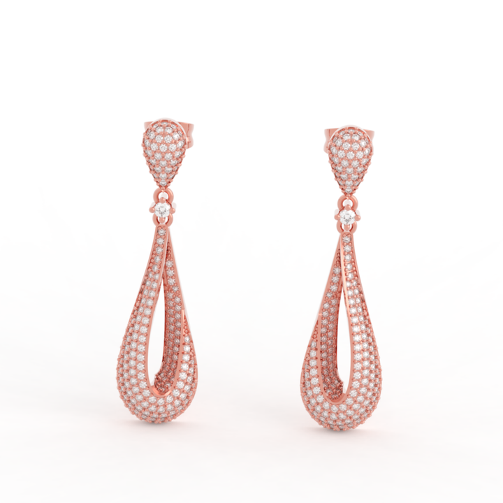 Boho-Chic Stylish Dewdrop Earrings For Women, Hallmarked 925 Sterling Silver