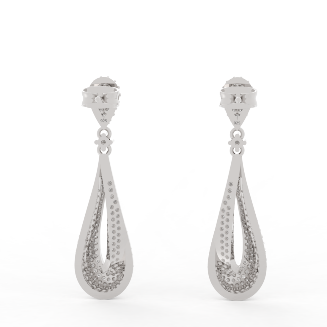Boho-Chic Stylish Dewdrop Earrings For Women, Hallmarked 925 Sterling Silver