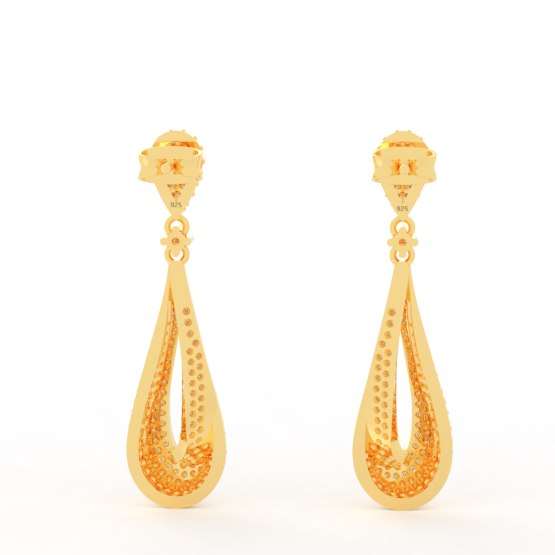 Boho-Chic Stylish Dewdrop Earrings For Women, Hallmarked 925 Sterling Silver