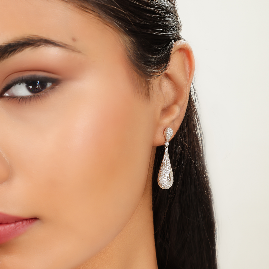 Boho-Chic Stylish Dewdrop Earrings For Women, Hallmarked 925 Sterling Silver