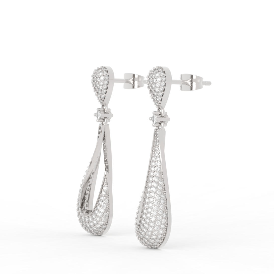 Boho-Chic Stylish Dewdrop Earrings For Women, Hallmarked 925 Sterling Silver