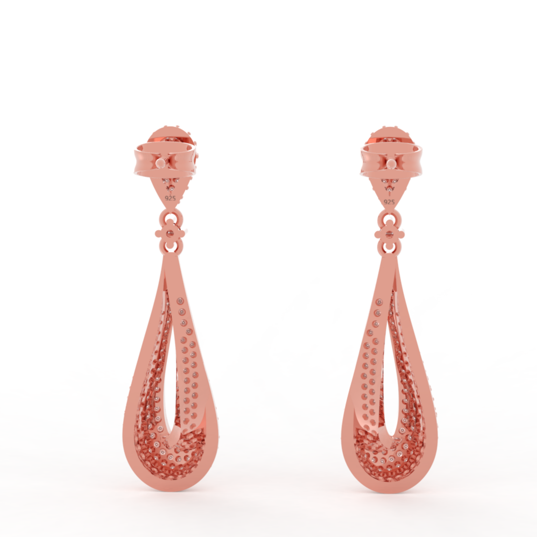 Boho-Chic Stylish Dewdrop Earrings For Women, Hallmarked 925 Sterling Silver