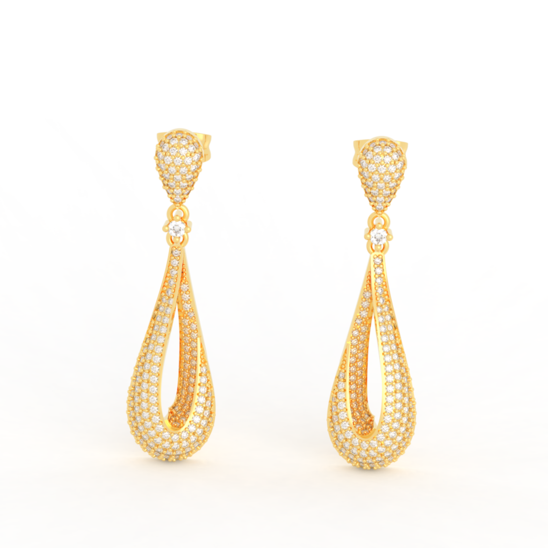 Boho-Chic Stylish Dewdrop Earrings For Women, Hallmarked 925 Sterling Silver