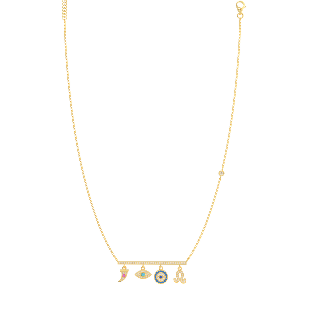 Charms of Faith Necklace, Hallmarked 925 Sterling Silver