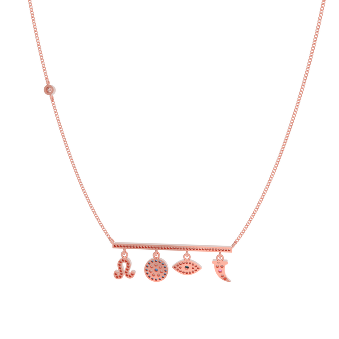 Charms of Faith Necklace, Hallmarked 925 Sterling Silver