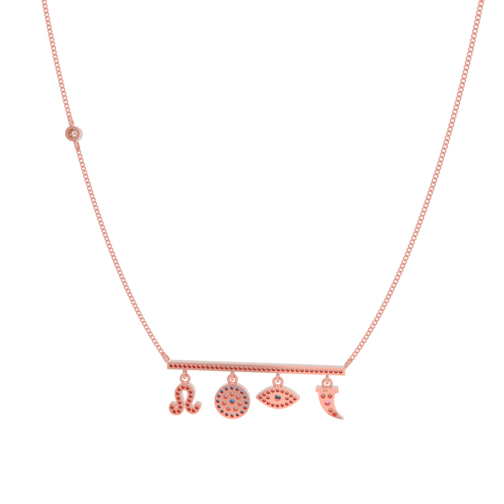 Charms of Faith Necklace, Hallmarked 925 Sterling Silver