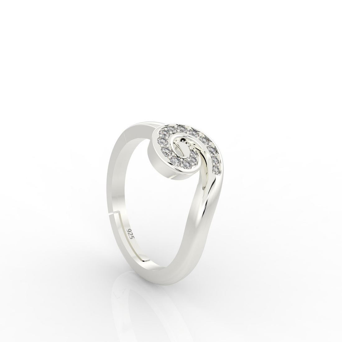 Dazzling Round Solitaire Engagement Ring, Hallmarked 925 Sterling Silver White Gold