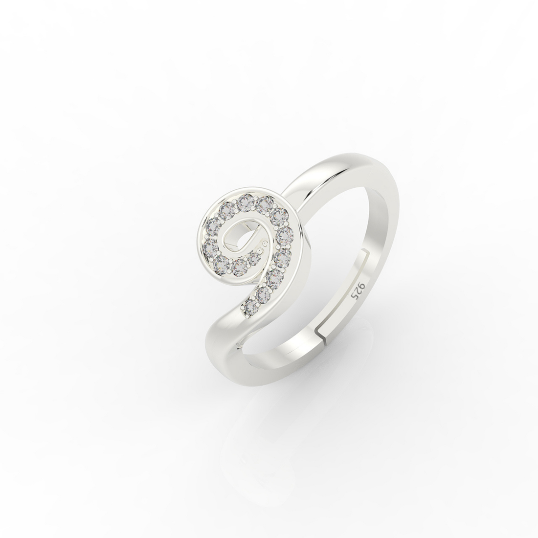Dazzling Round Solitaire Engagement Ring, Hallmarked 925 Sterling Silver White Gold