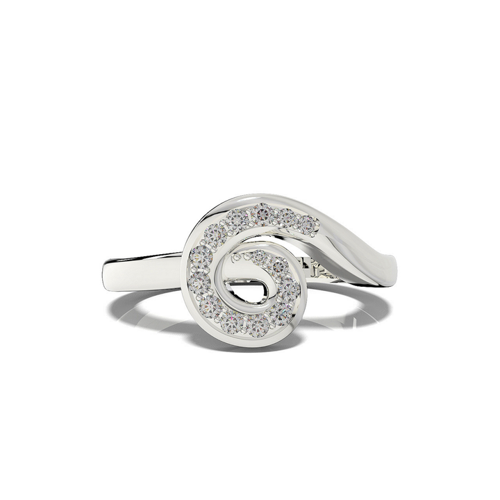 Dazzling Round Solitaire Engagement Ring, Hallmarked 925 Sterling Silver White Gold
