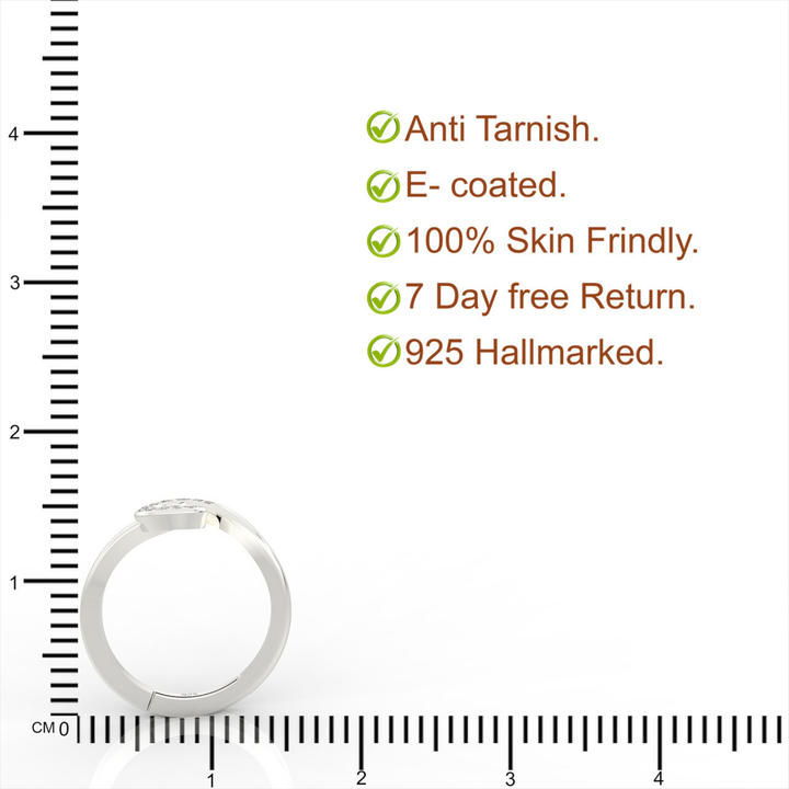 Dazzling Round Solitaire Engagement Ring, Hallmarked 925 Sterling Silver White Gold