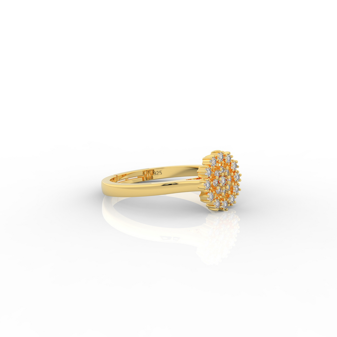 Delicate Flower Ring For Special Occasions- Hallmarked 925 Sterling Silver