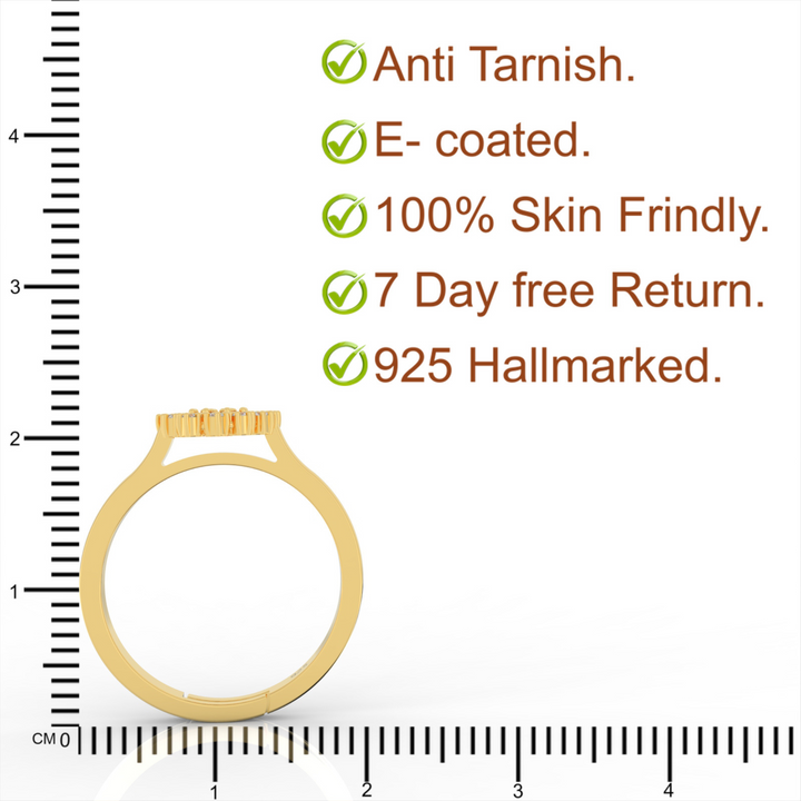 Delicate Flower Ring For Special Occasions- Hallmarked 925 Sterling Silver