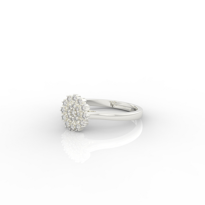 Delicate Flower Ring For Special Occasions- Hallmarked 925 Sterling Silver