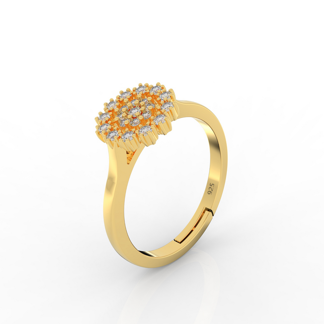 Delicate Flower Ring For Special Occasions- Hallmarked 925 Sterling Silver