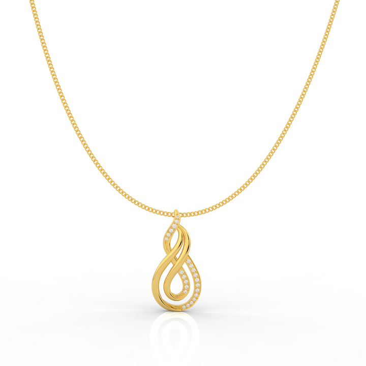 Dynamic Infinity Charm Pendant With Chain- Hallmarked 925 Sterling Silver