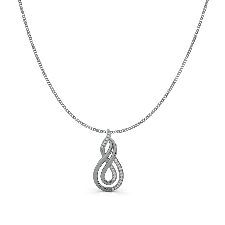 Dynamic Infinity Charm Pendant With Chain- Hallmarked 925 Sterling Silver