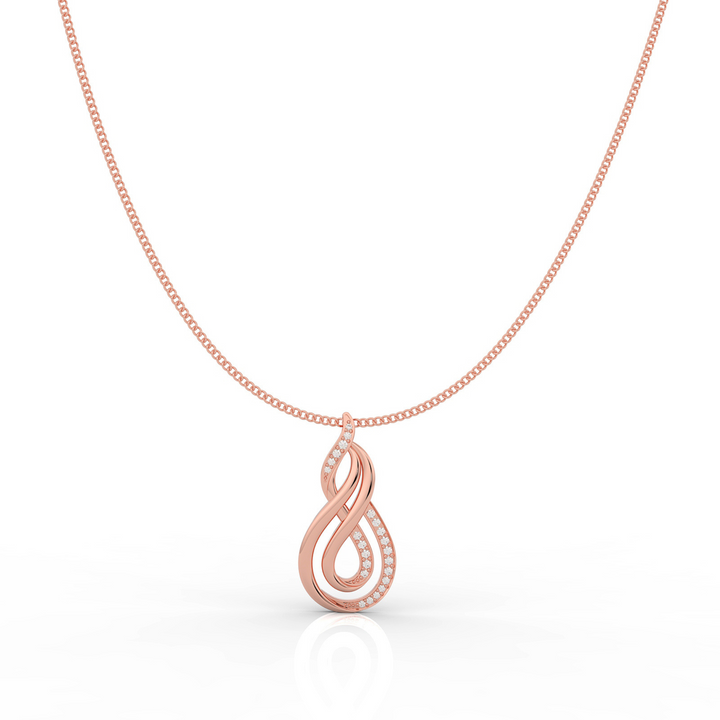 Dynamic Infinity Charm Pendant With Chain- Hallmarked 925 Sterling Silver