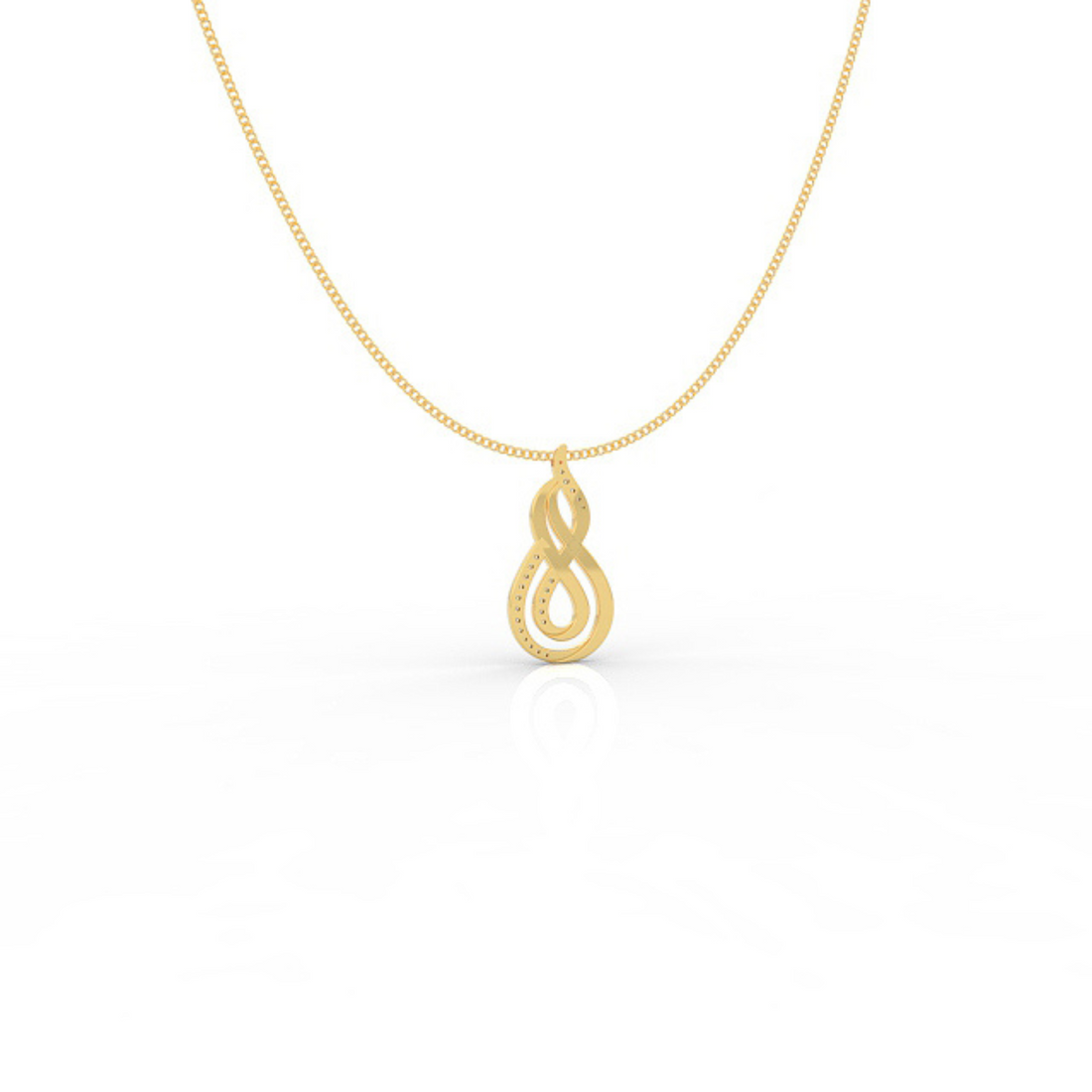 Dynamic Infinity Charm Pendant With Chain- Hallmarked 925 Sterling Silver