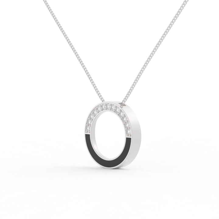 Eternal Halo Pendant With Chain, Hallmarked 925 Sterling Silver