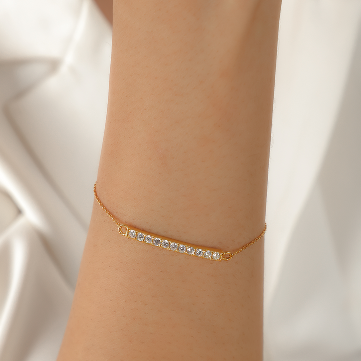 Handmade Bar Chain Bracelet For Diwali Gifting, Hallmarked 925 Sterling Silver