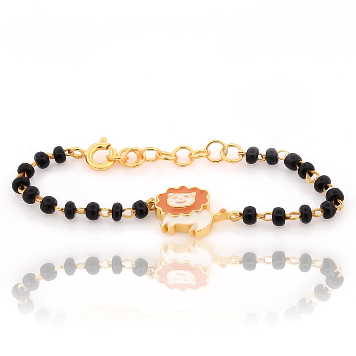 Lion Nazariya Bracelet for Kids – 18KT Gold Plated | 925 Sterling Silver | Strength, Protection & Good Luck