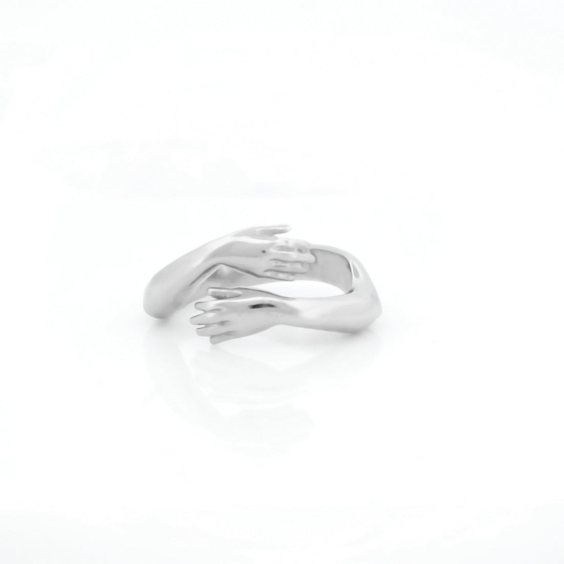 925 Sterling Silver Ring Classic Warm Hug Silver Gold Plated Adjustable Ring (Copy)