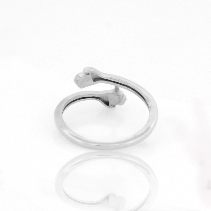 Beautiful Couple Hug Hand Ring- Hallmarked 925 Sterling Silver