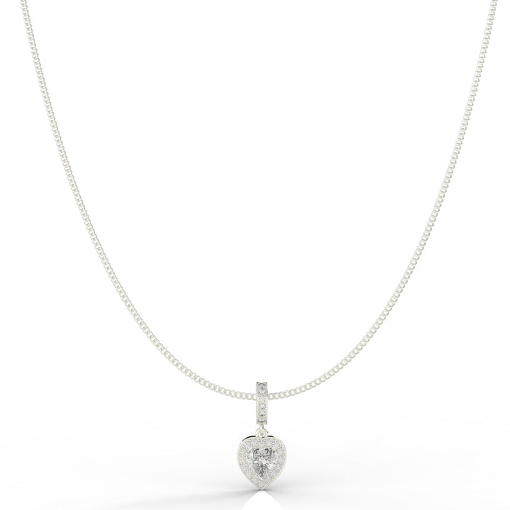 Heart in Heart Shape Pendant- Hallmarked 925 Sterling Silver