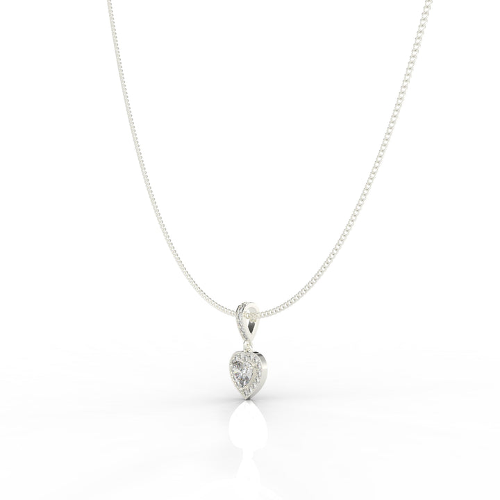 Heart in Heart Shape Pendant- Hallmarked 925 Sterling Silver