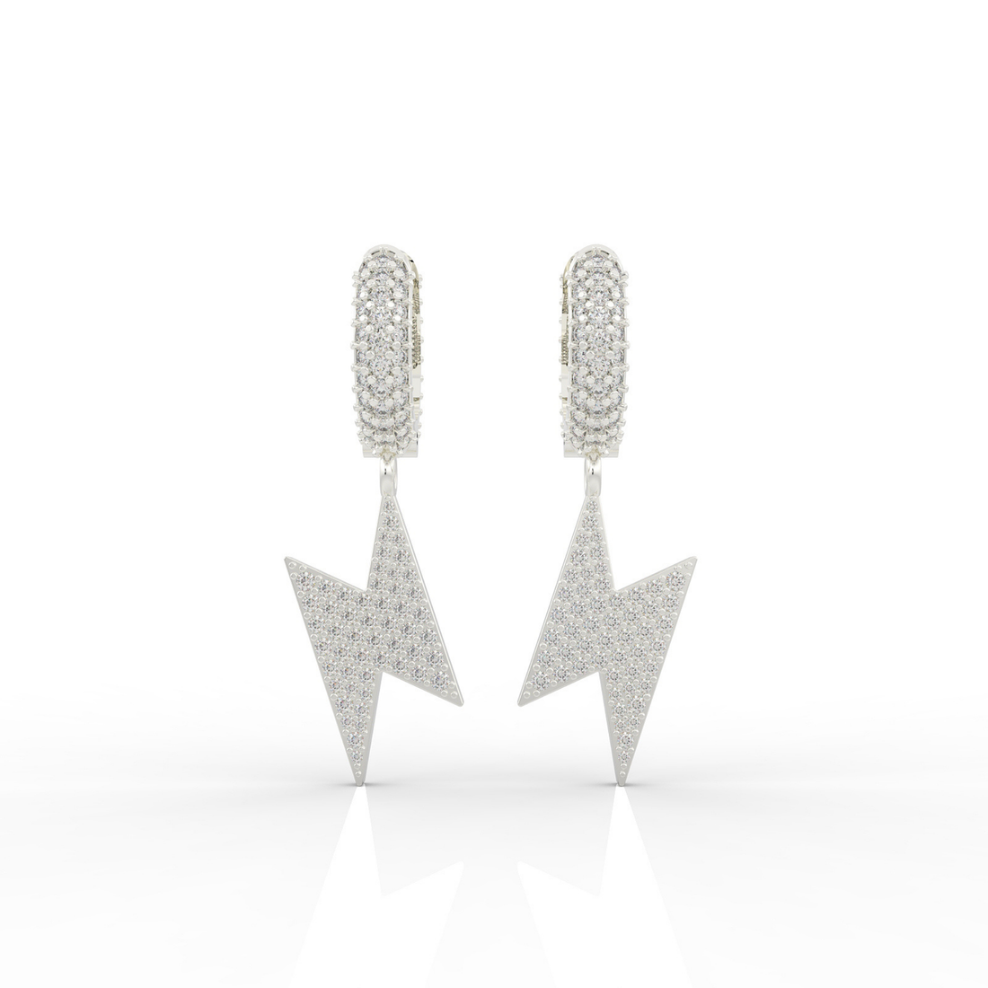 Lightning Bold Dangling Earrings For Women, Hallmarked 925 Sterling Silver