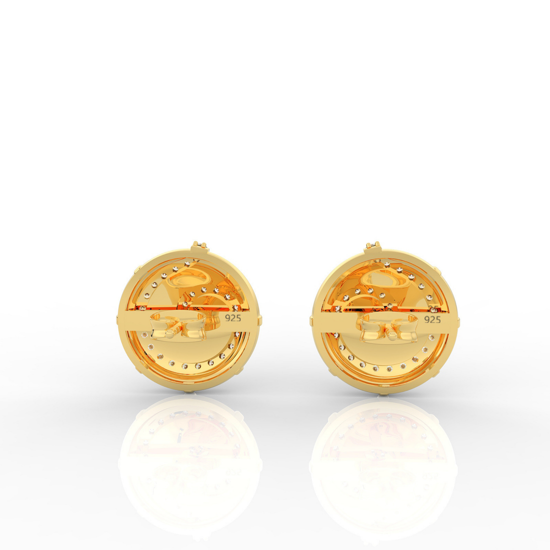 Sophisticated Swirl Round Stud Earrings, Hallmarked 925 Sterling Silver