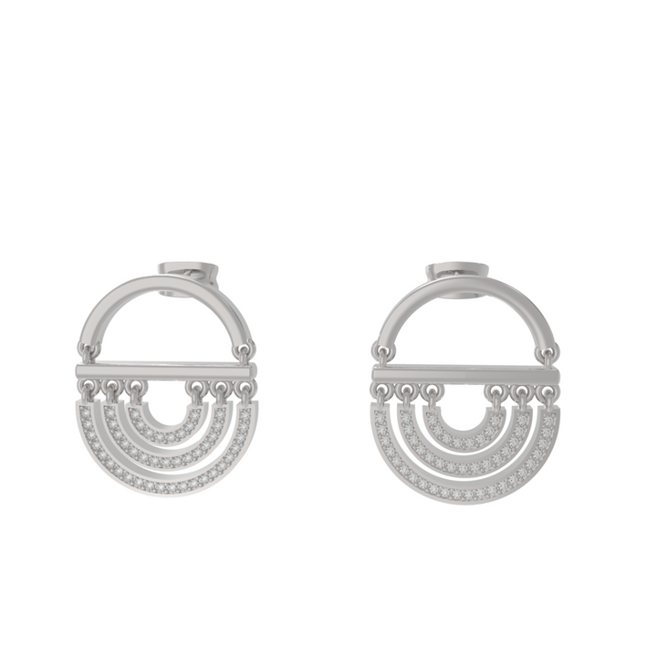 Water Twin Drop Dangle Earrings, Hallmarked 925 Sterling Silver
