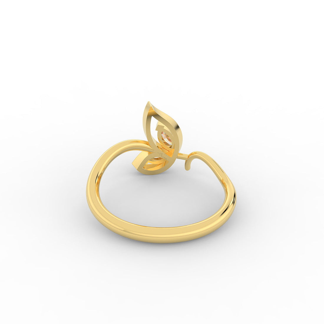 Sassy Winged Shaped Ring – Hallmarked 925 Sterling Silver Yellow Gold Plated | Bold & Elegant Jewelry