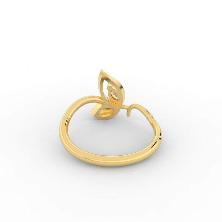 Sassy Winged Shaped Ring – Hallmarked 925 Sterling Silver Yellow Gold Plated | Bold & Elegant Jewelry