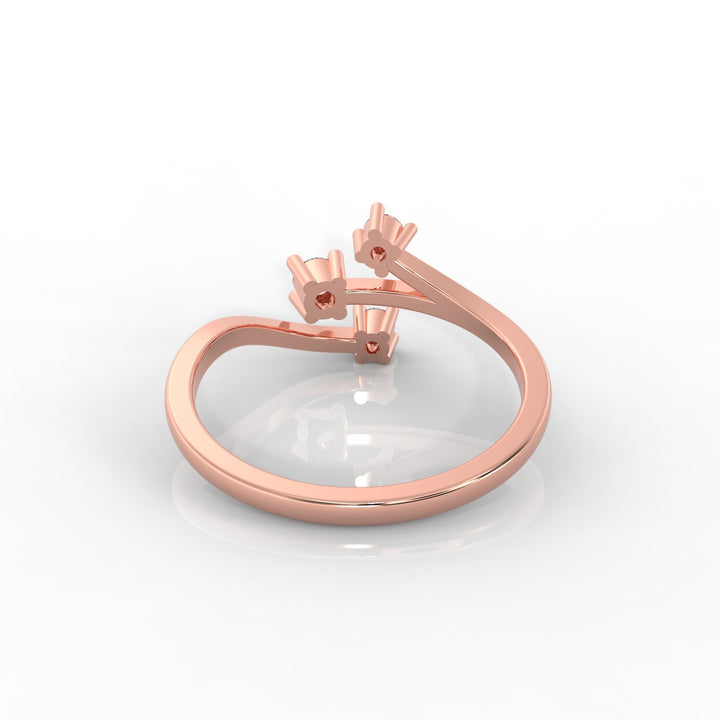Nature Inspired Leaf Shaped Ring – Hallmarked 925 Sterling Silver Rose Gold Plated | Elegant & Earthy Jewelry