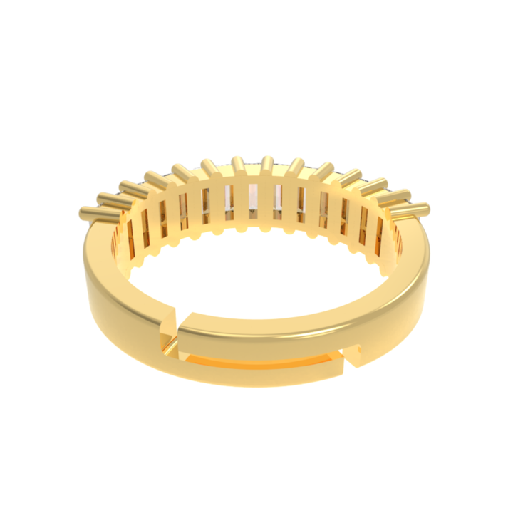 Baguette Cut Half Eternity Band, Hallmarked 925 Sterling Silver