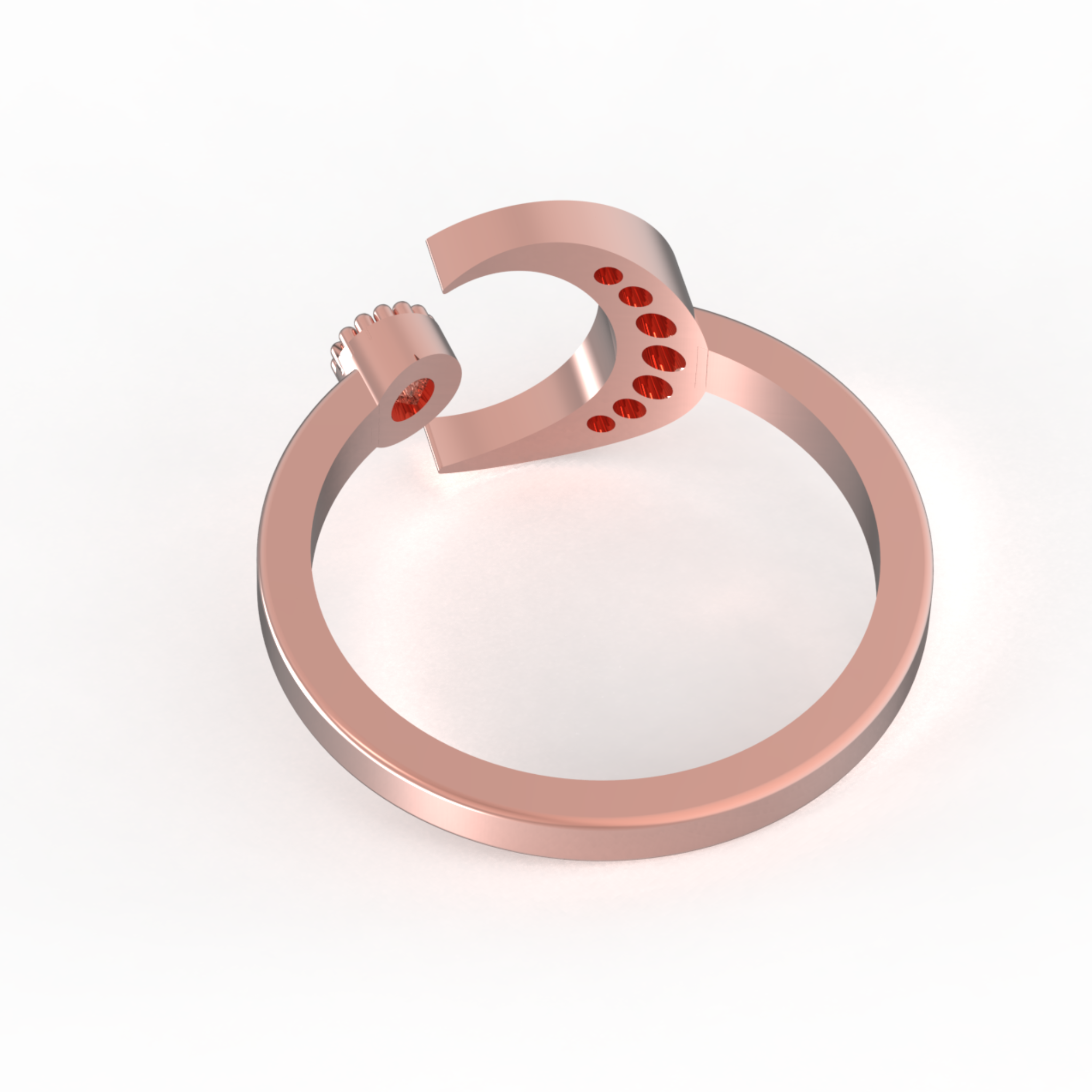 Moon And Sun Ring- Rose Gold Plated Hallmarked 925 Sterling Silver Ring
