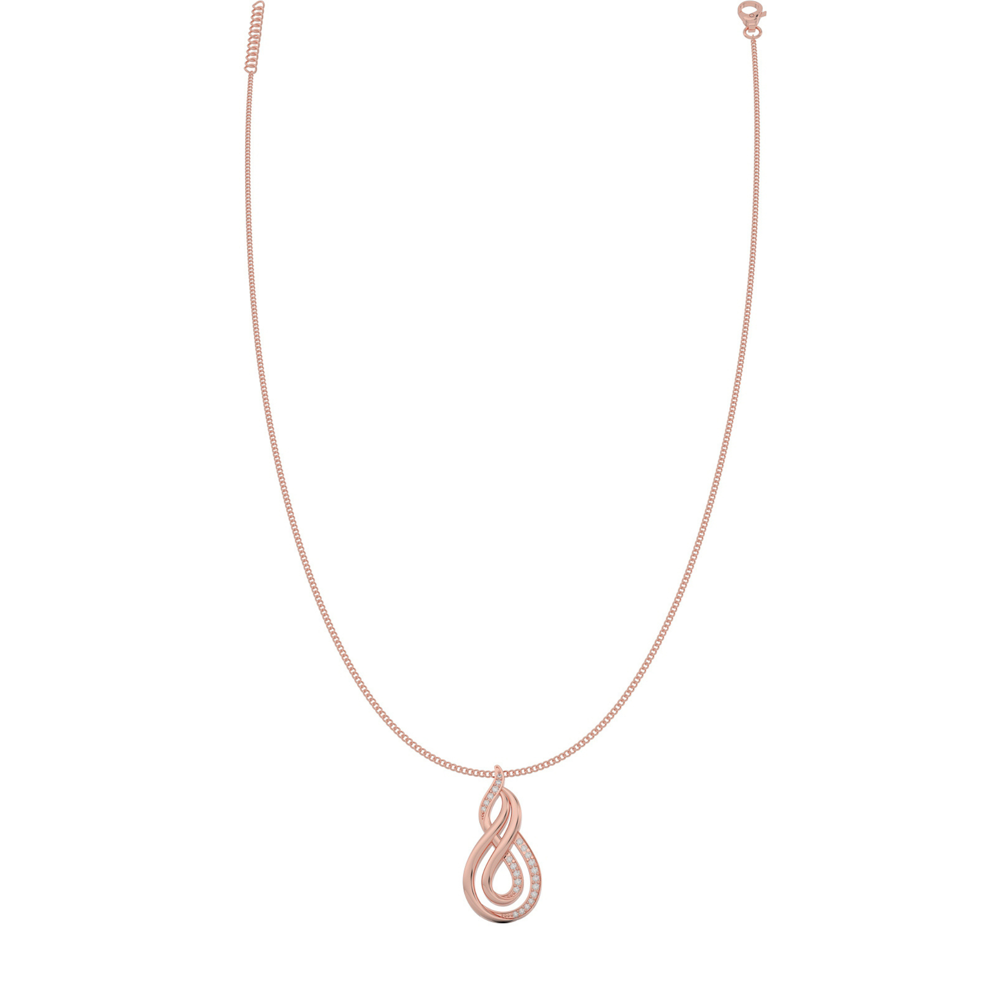 Dynamic Infinity Charm Pendant With Chain- Hallmarked 925 Sterling Silver