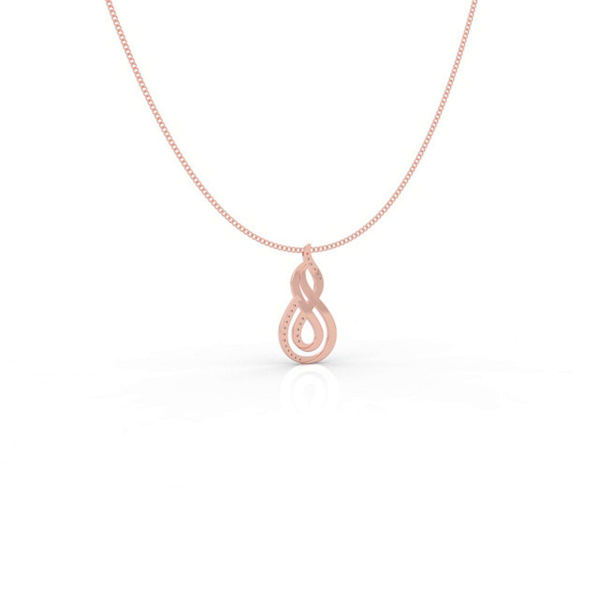 Dynamic Infinity Charm Pendant With Chain- Hallmarked 925 Sterling Silver