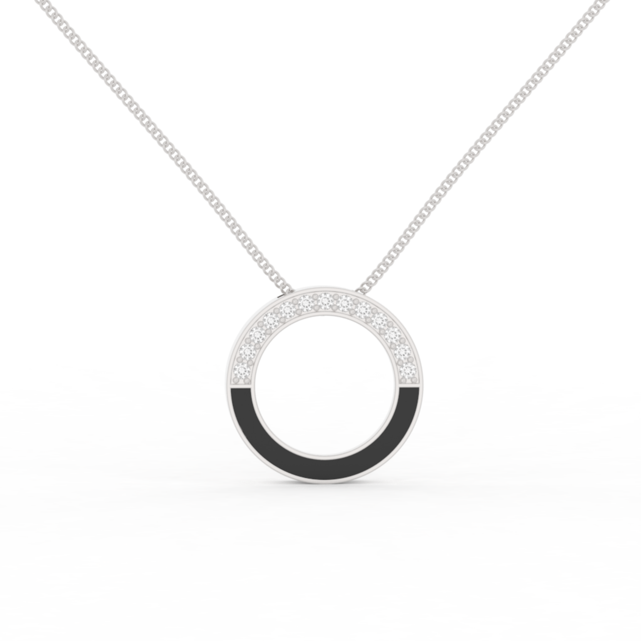 Eternal Halo Pendant With Chain, Hallmarked 925 Sterling Silver