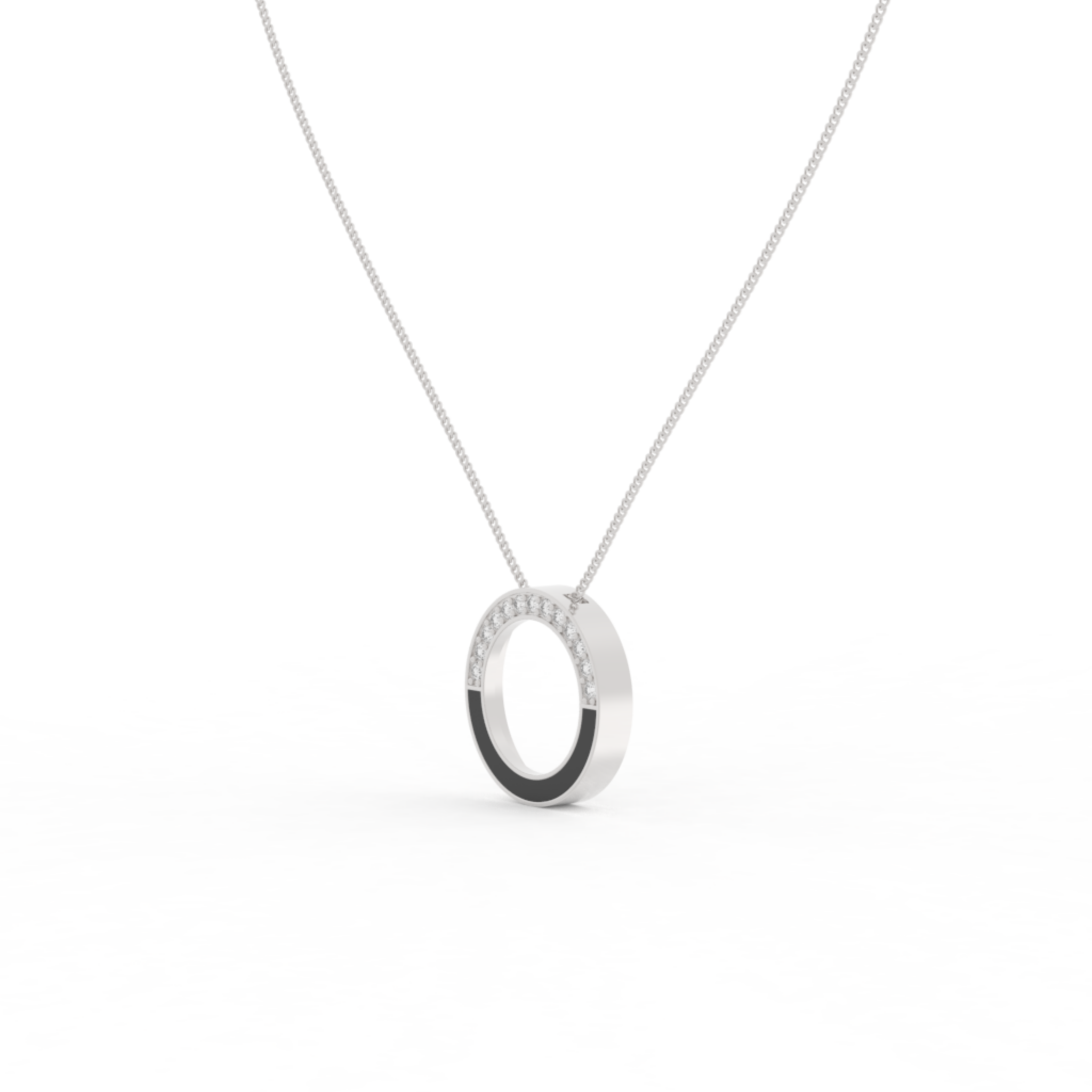 Eternal Halo Pendant With Chain, Hallmarked 925 Sterling Silver