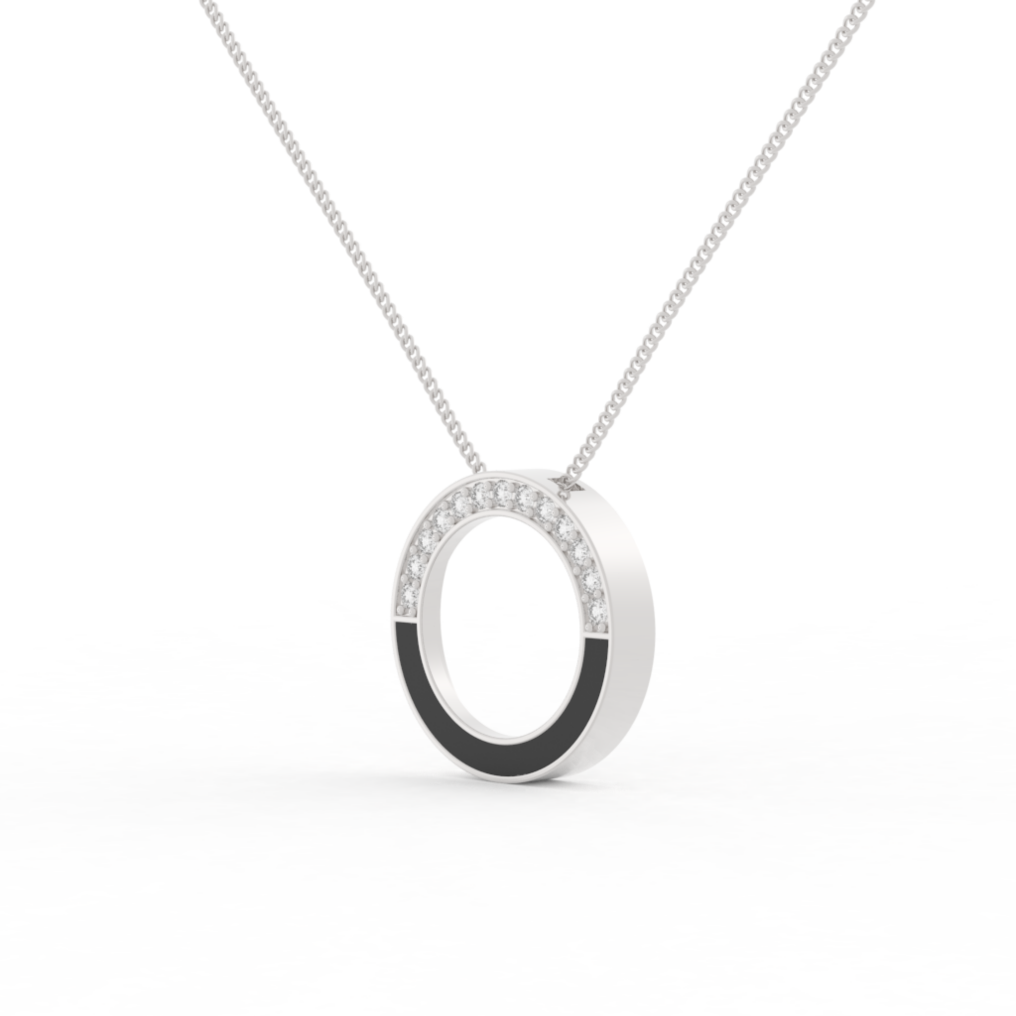 Eternal Halo Pendant With Chain, Hallmarked 925 Sterling Silver