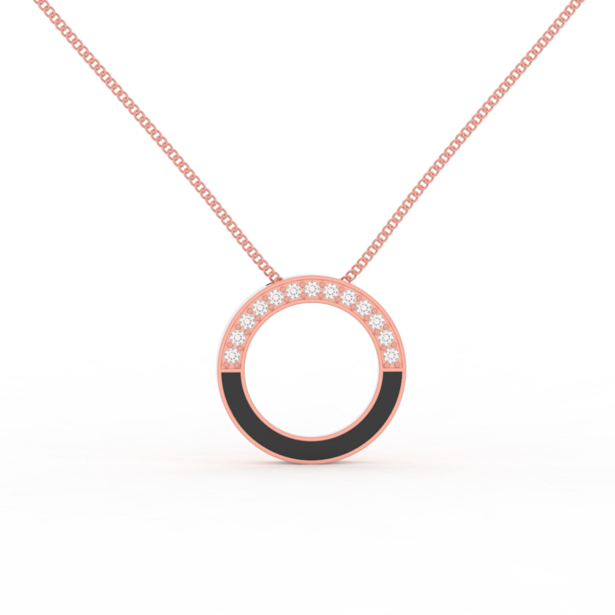 Eternal Halo Pendant With Chain, Hallmarked 925 Sterling Silver